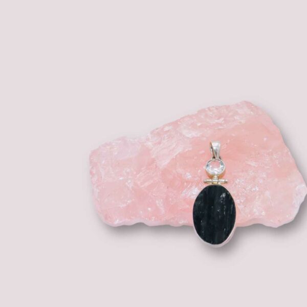Herkimer Diamant en Toermalijn Hanger