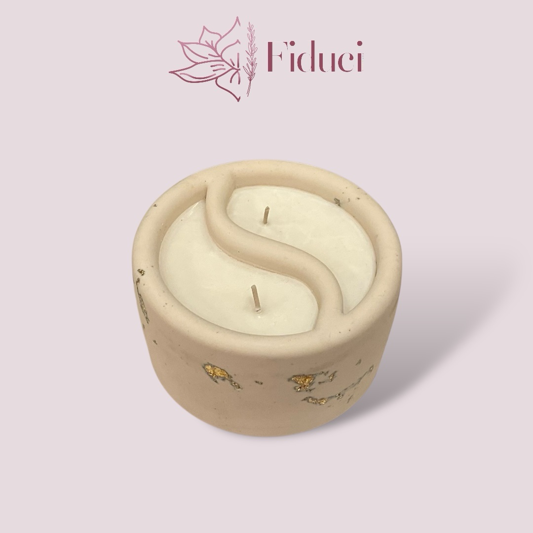 Yin yang kaars Jesmonite