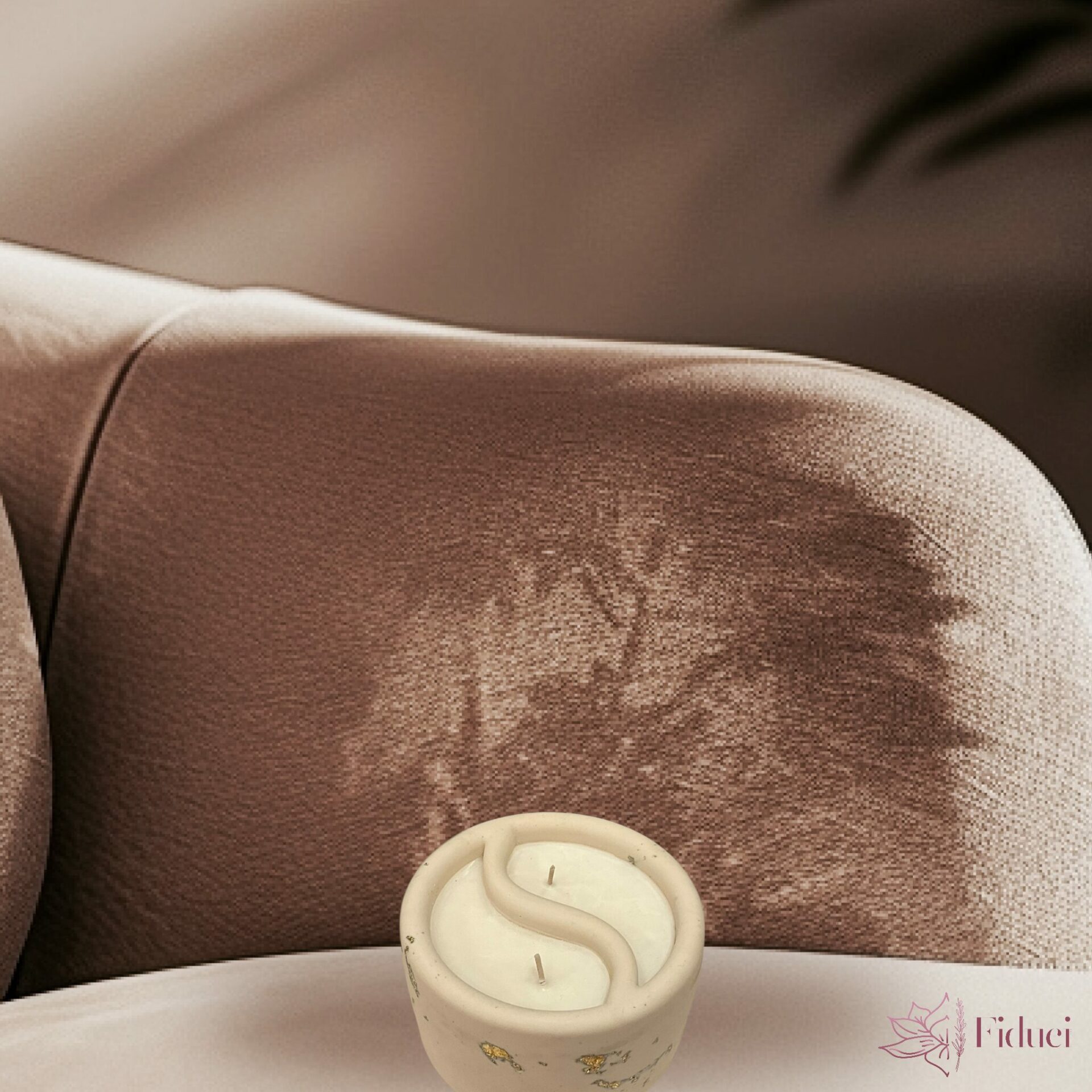 Yin yang kaars Jesmonite - Afbeelding 2