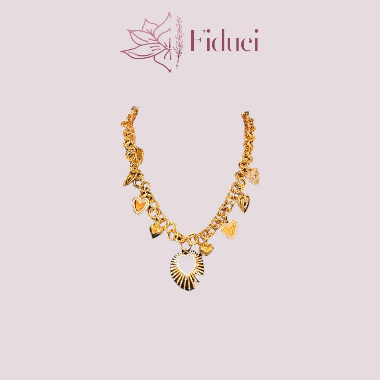 Heart charm necklace